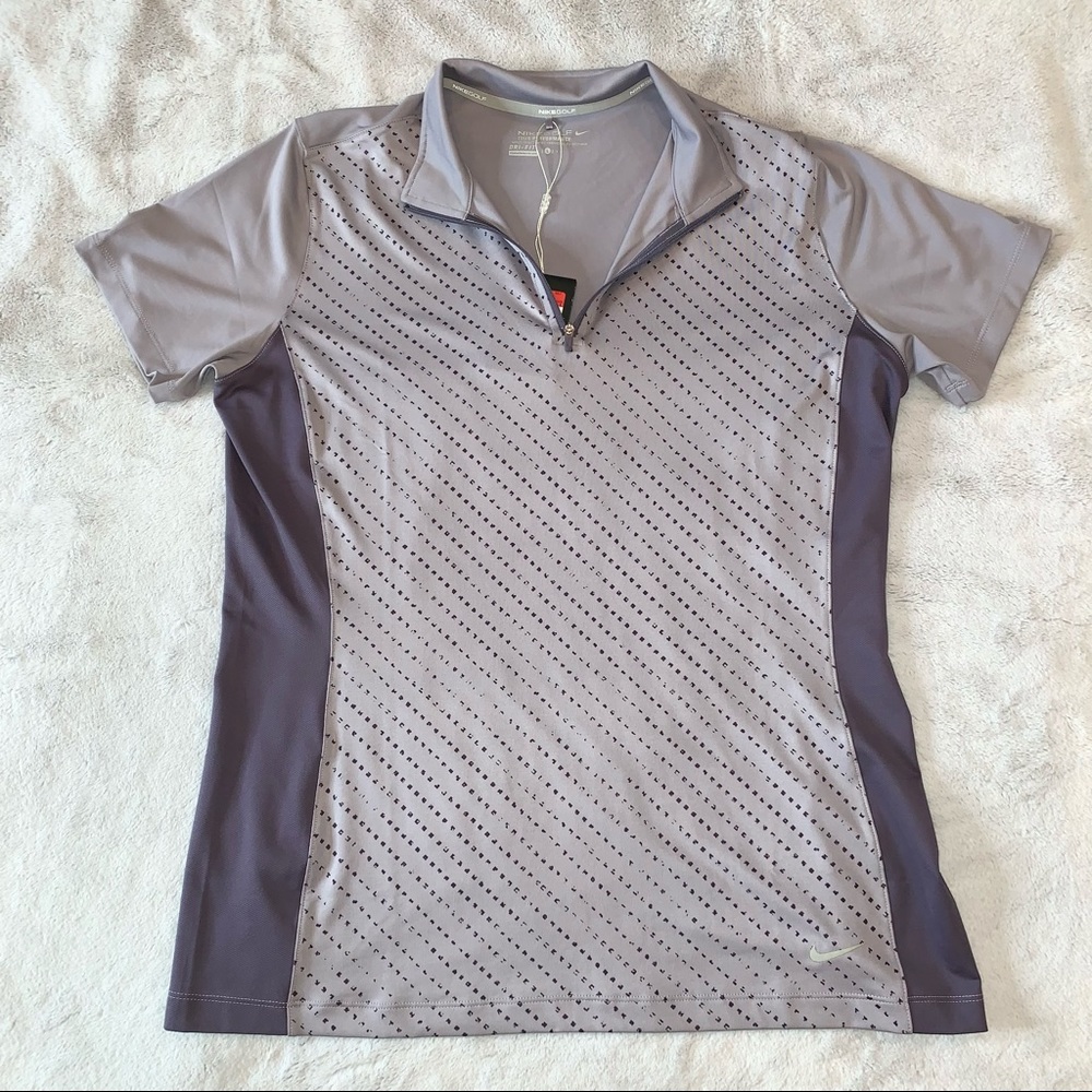 NWT Nike Women's Purple Golf Tour Performancr Shirt, Large (Dri Fit)